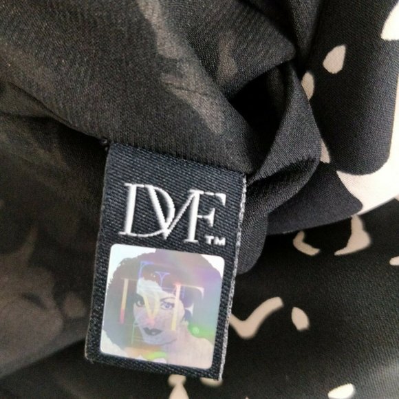 Diane Von Furstenberg Size 10 Silk Sleeveless Lined Floral Print Shift Dress - Picture 7 of 9